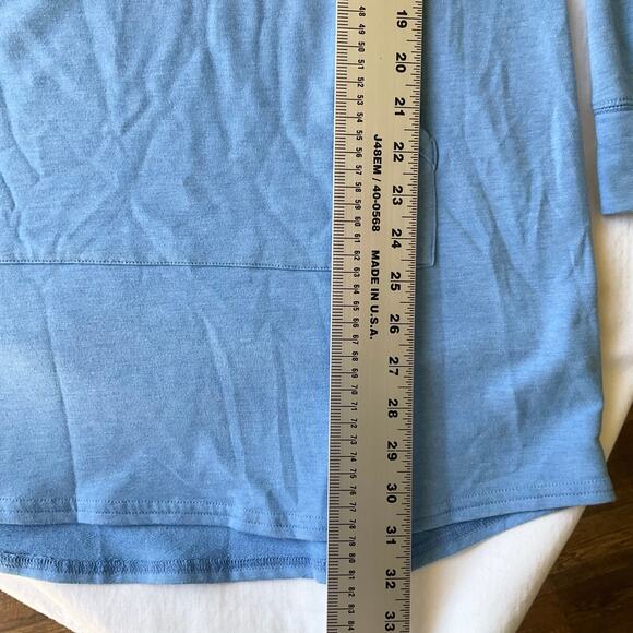 L.L.Bean Women Dress size S Long Sleeve Hoodie KneeLength Pullover Casual Blue - Picture 4 of 8